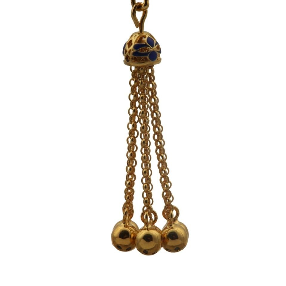 Blue Helmet 14 Carat Gold Prayer Beads Special Series Prayer Beads Models