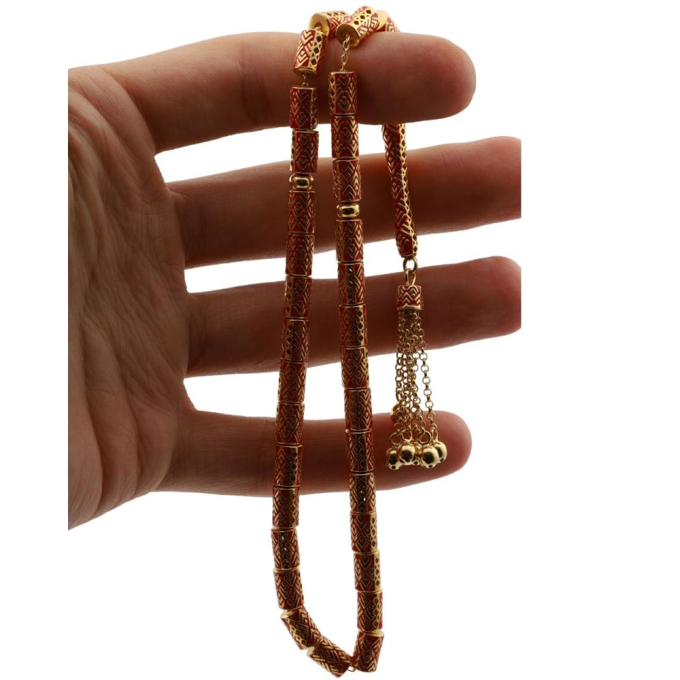 14 Ayar Kapsül Kesim Altın Tesbih