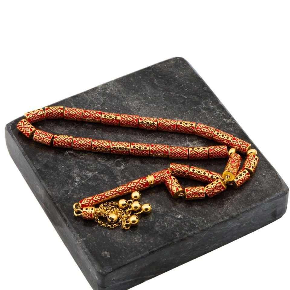 14 Ayar Kapsül Kesim Altın Tesbih