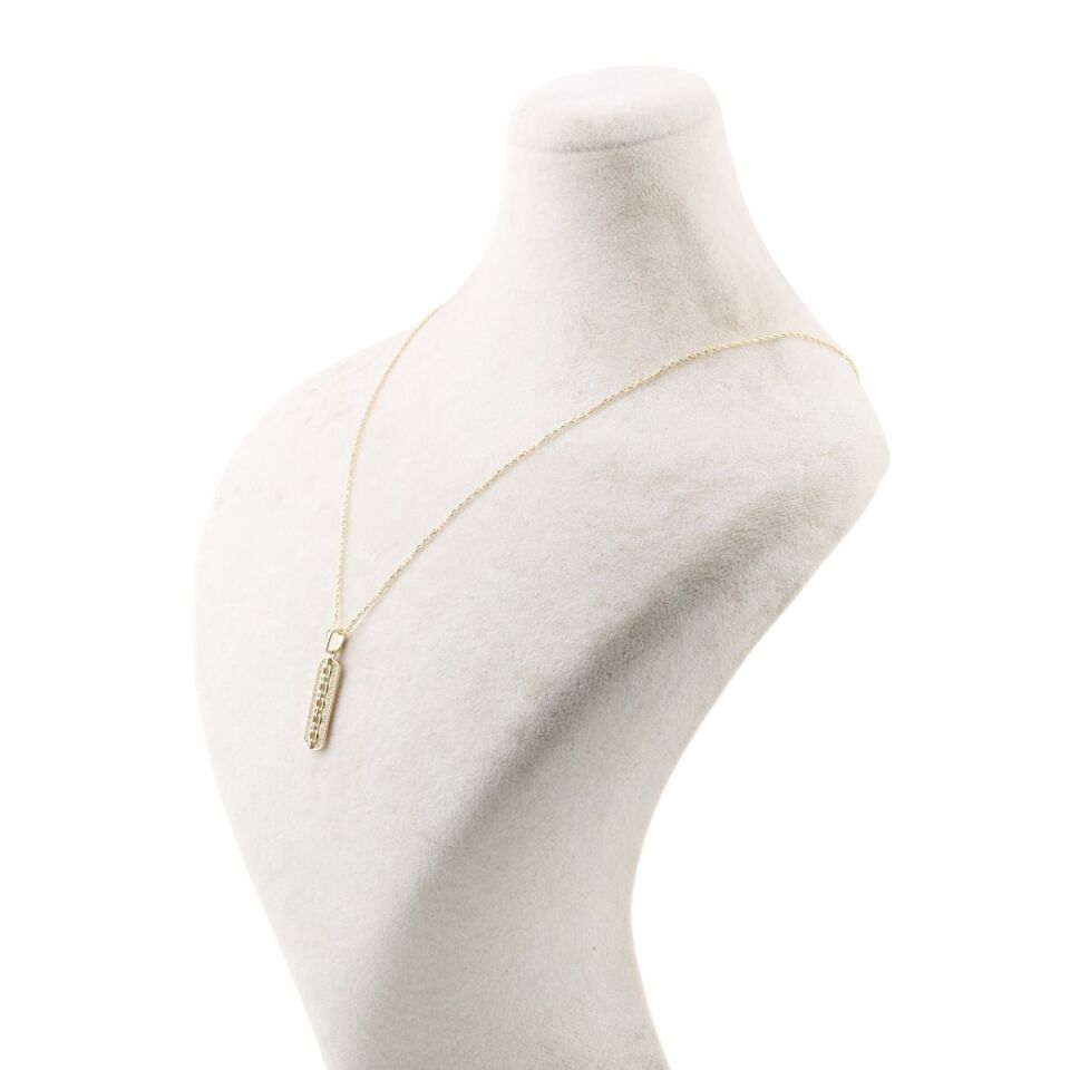 14 Ayar Altın Baget Zincir Model Kolye