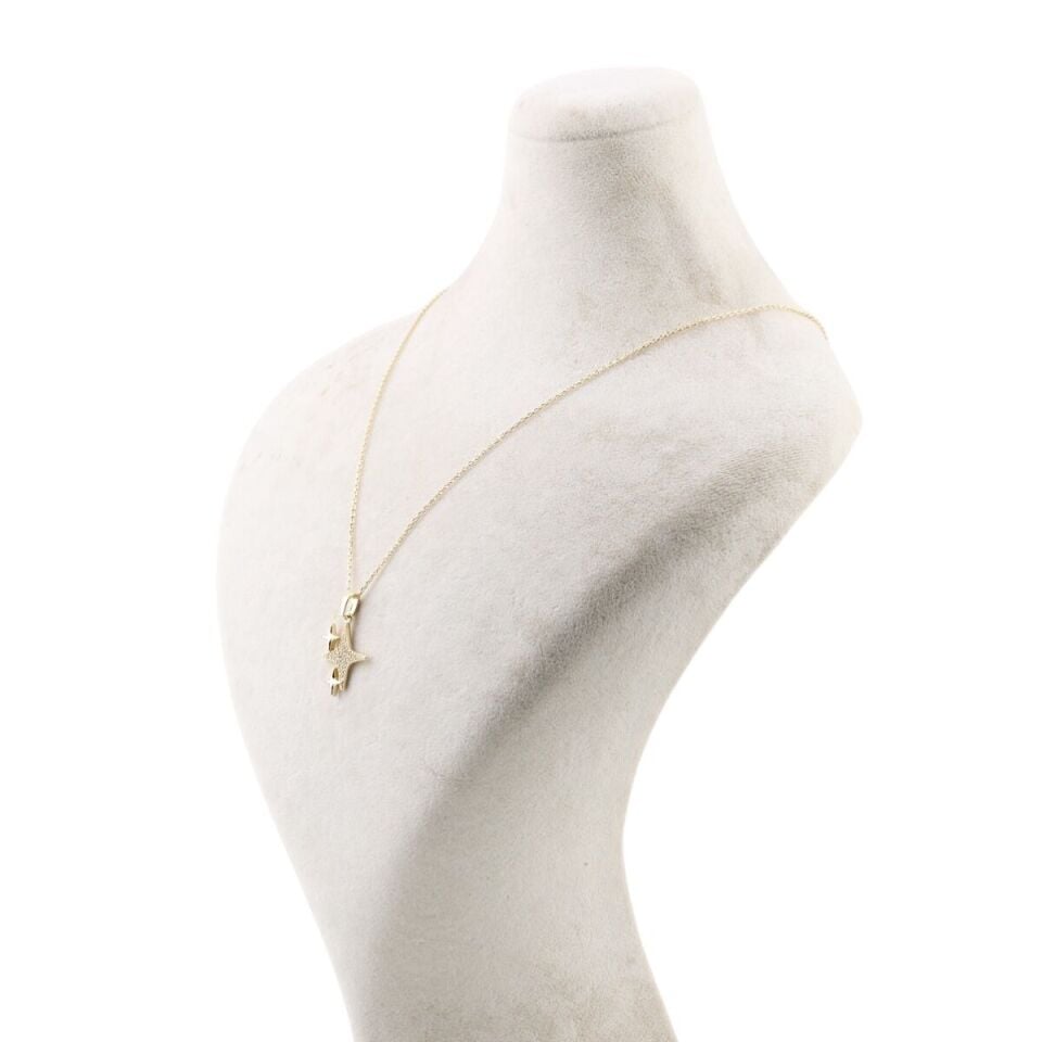 14 Ayar Altın Yıldızlar Kolye