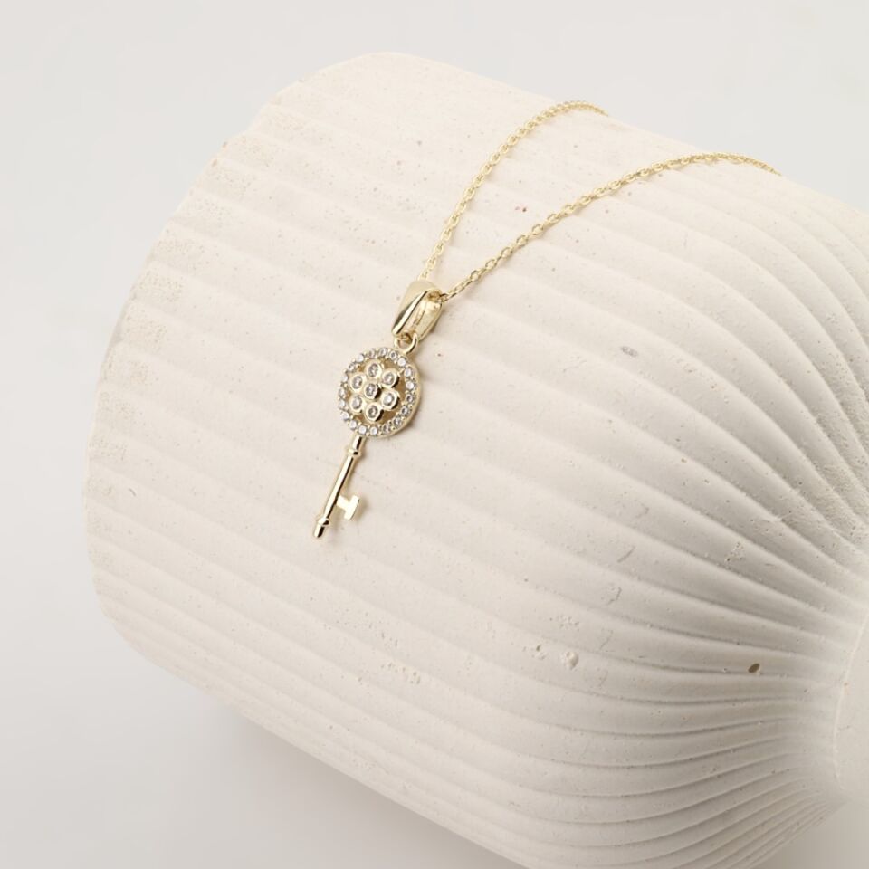 14 Ayar Altın Anahtar Kolye