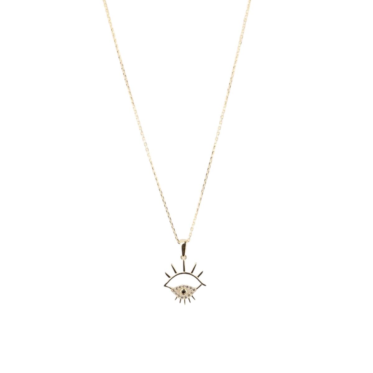 14 Ayar Altın Göz Kolye