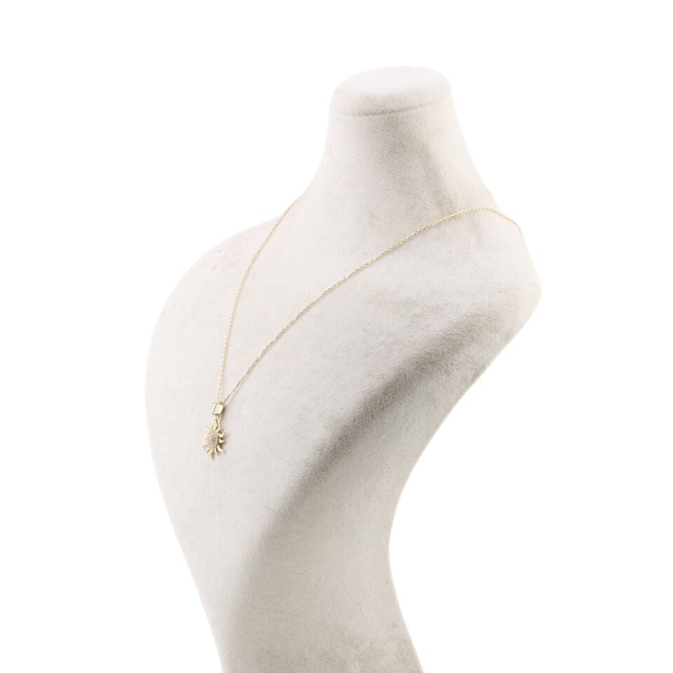 14 Ayar Altın Güneş Kolye