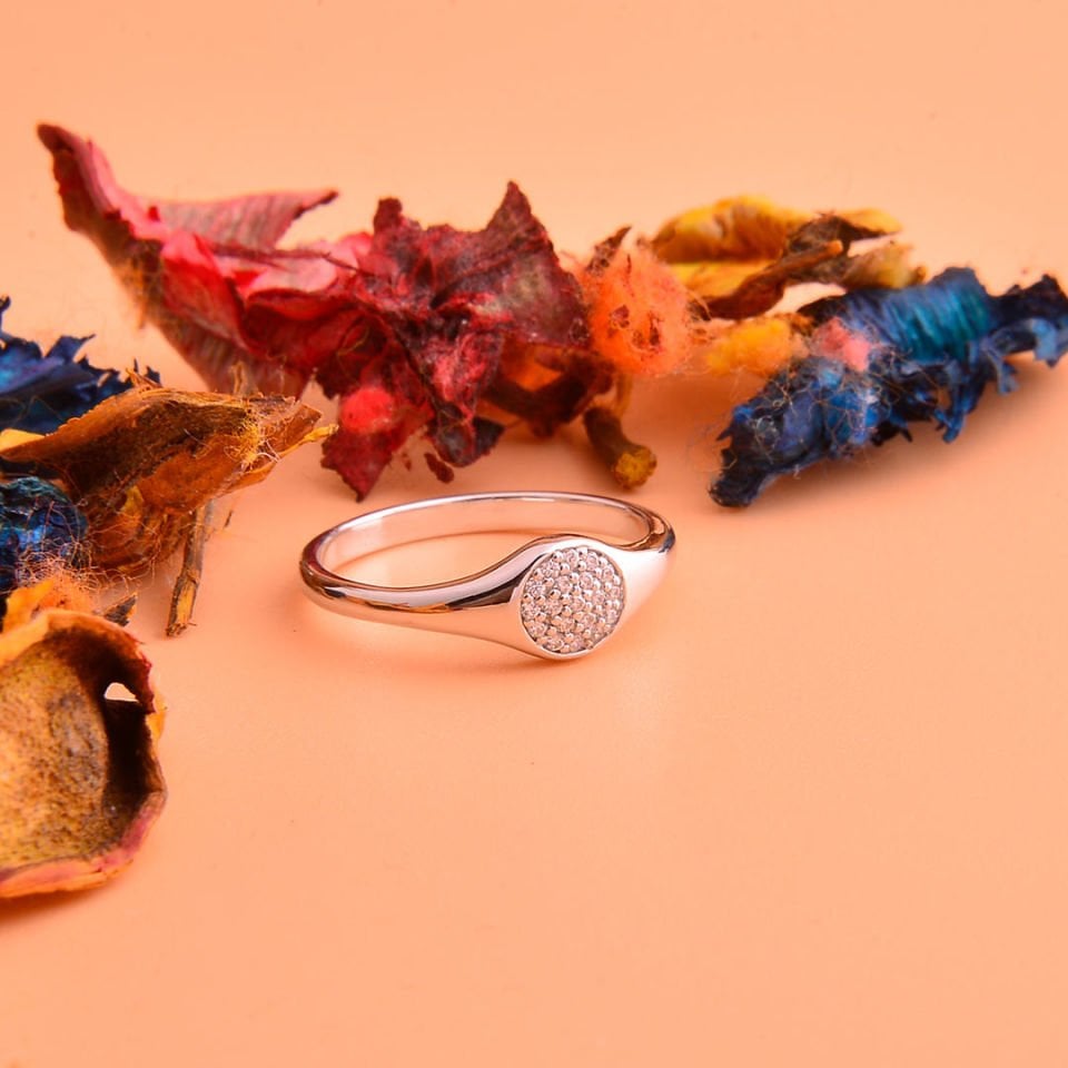 14K Gold Pave Ring