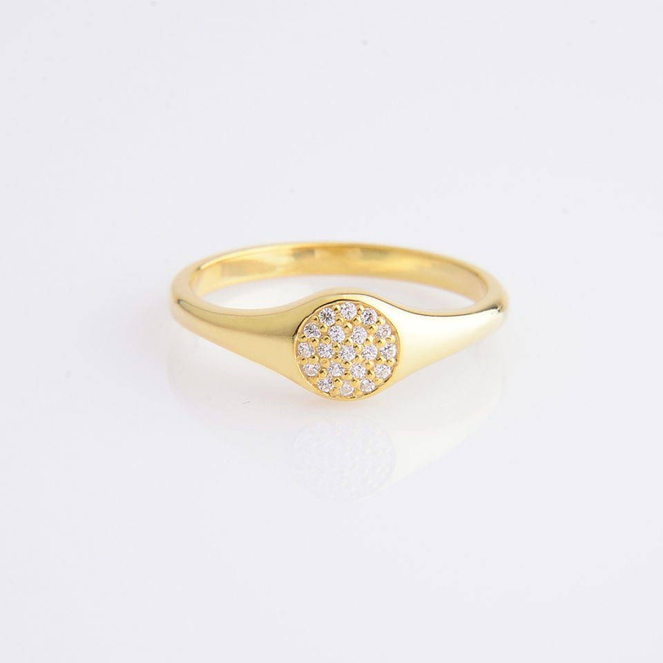 14K Gold Pave Ring
