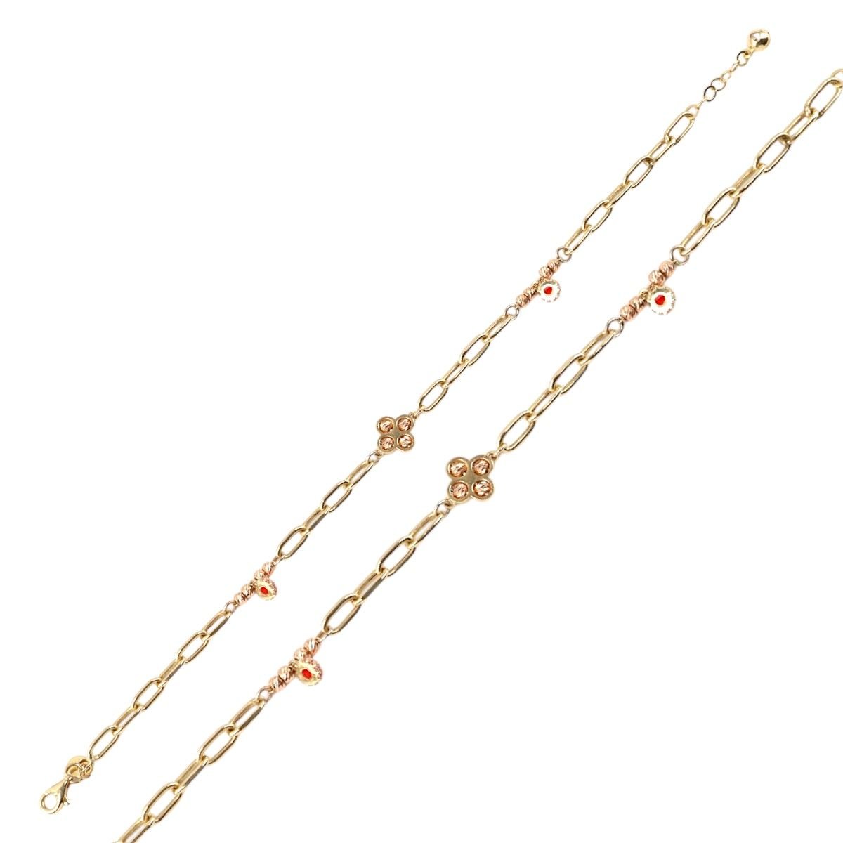 14K Gold Dorika Detailed Chain Bracelet