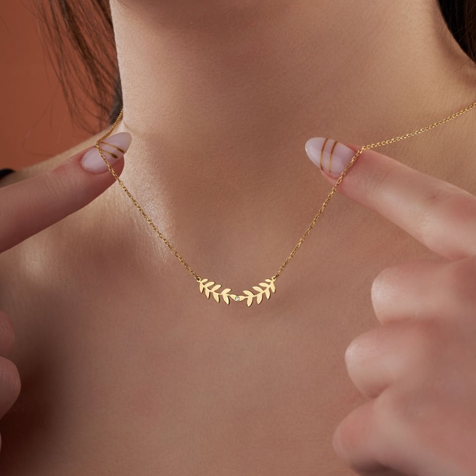 14K Gold Virgo Necklace