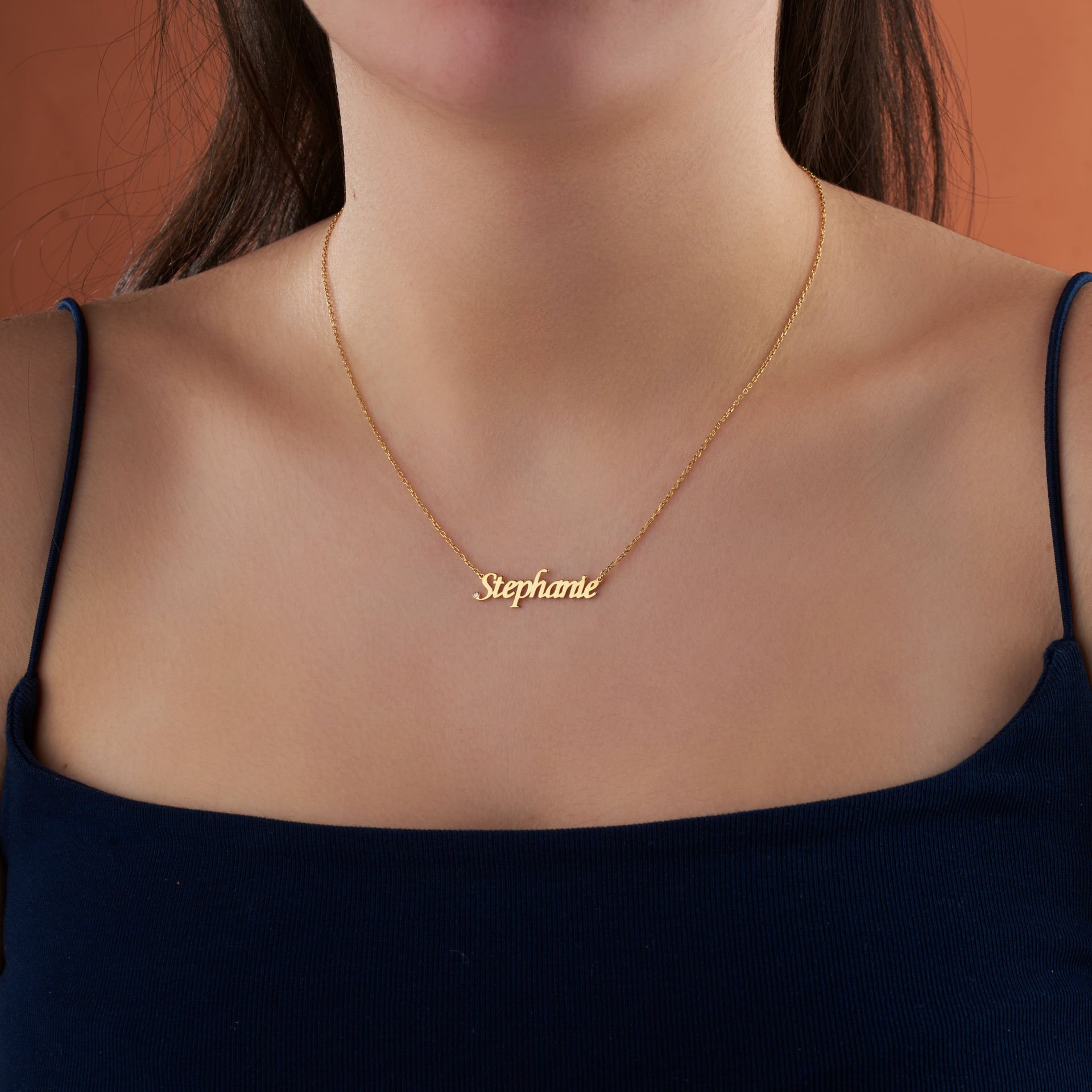 14K Gold Named Stephanie Written Women's Necklace