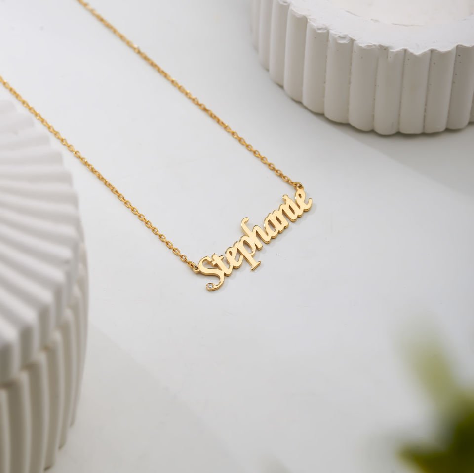 14K Gold Named Stephanie Written Women's Necklace