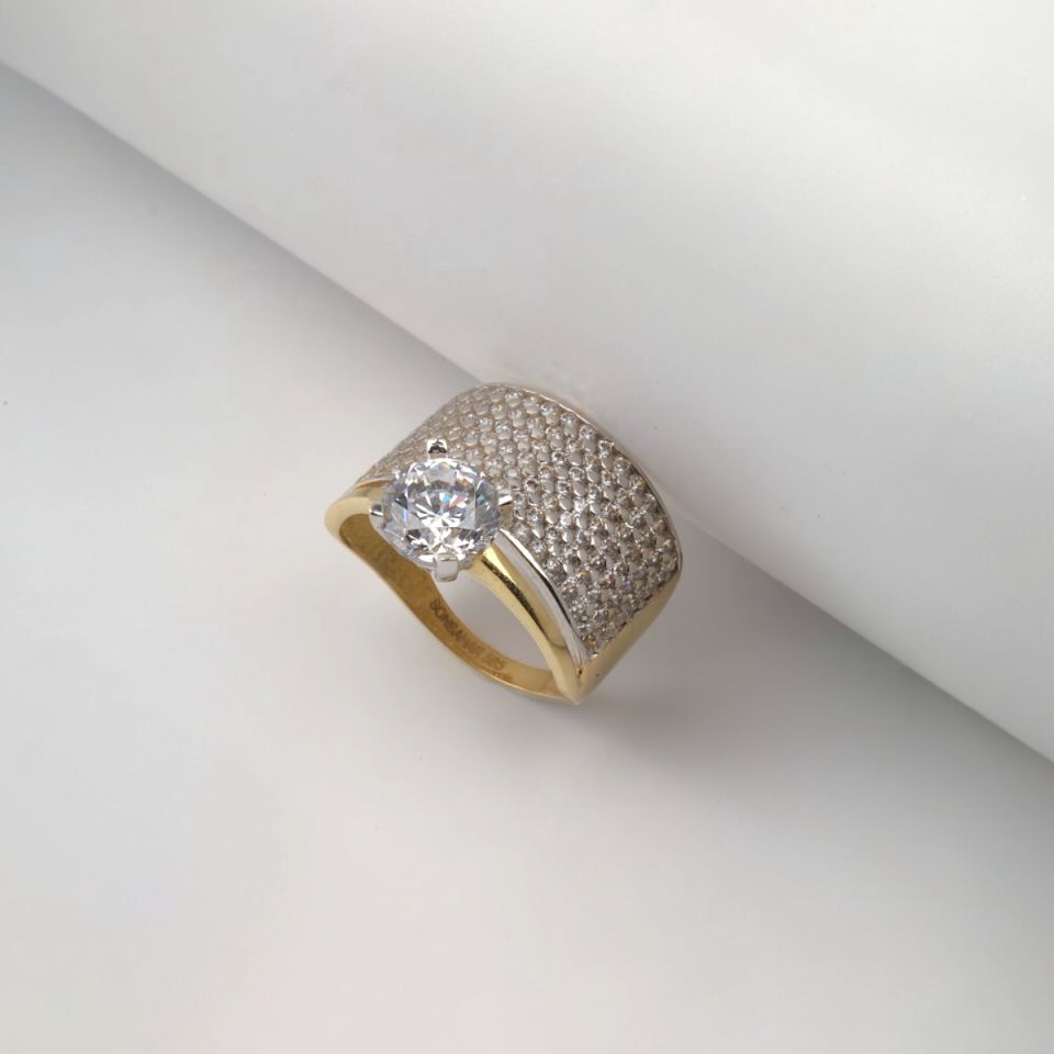 14K Gold Solitaire Wedding Ring