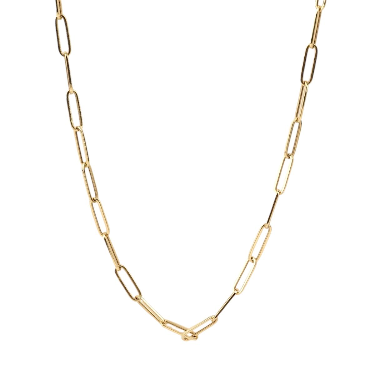 14 Ayar Altın Kelepçe Detaylı Zincir