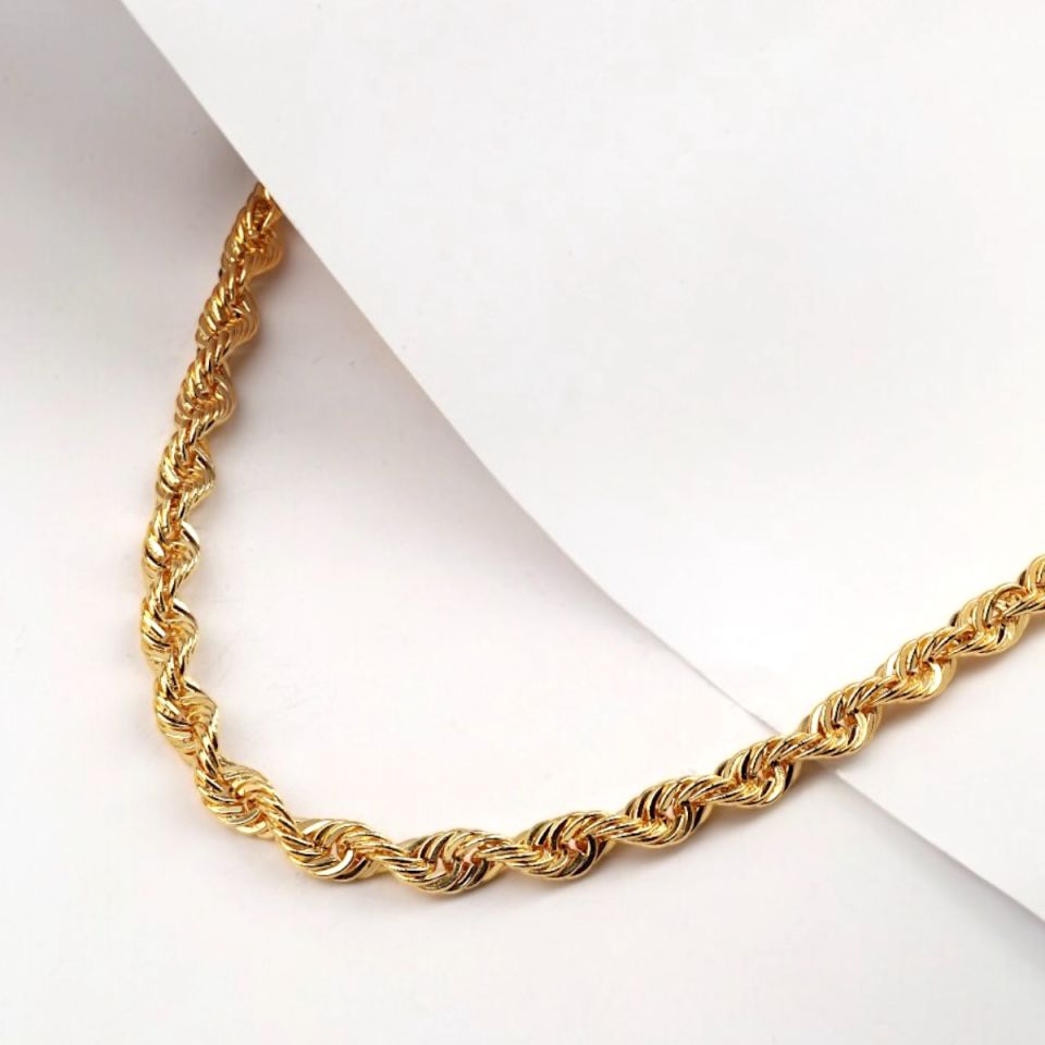 14K Gold Twist Chain Necklace