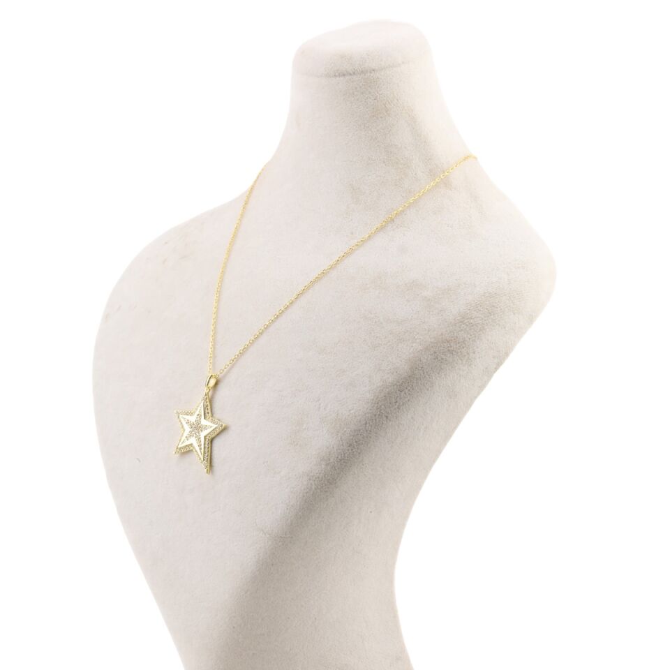 14 Ayar Altın Yıldız Kolye